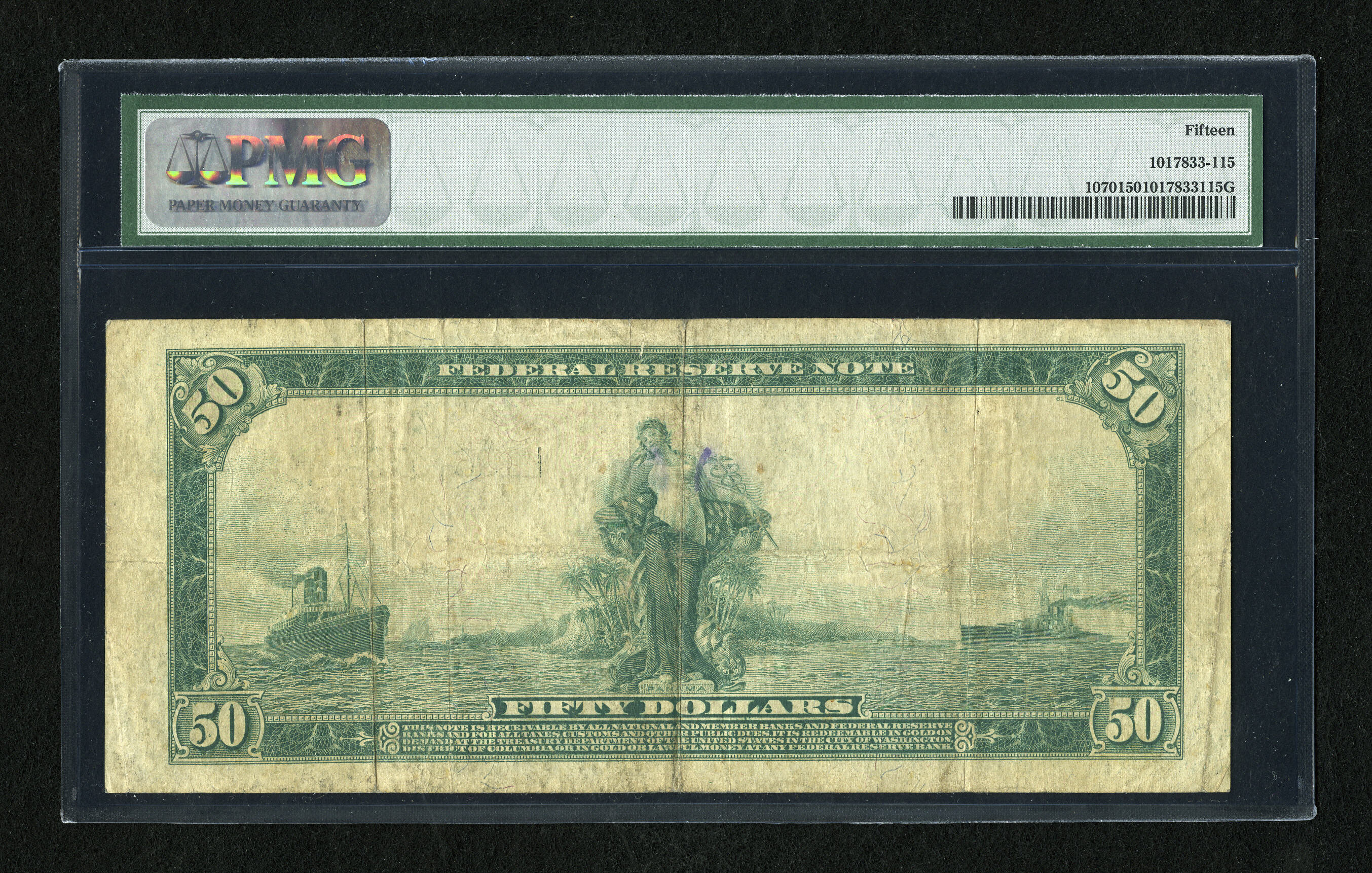 image for: Fr. 1070 $50 1914 Federal Reserve Note PMG Choice Fine 15....
