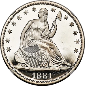 image for: 1881 50C PR66 Ultra Cameo NGC....