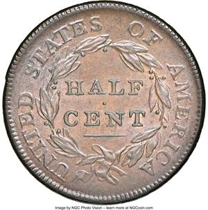 image for: 1810 1/2 C C-1, B-1, R.2, MS64 Brown NGC....