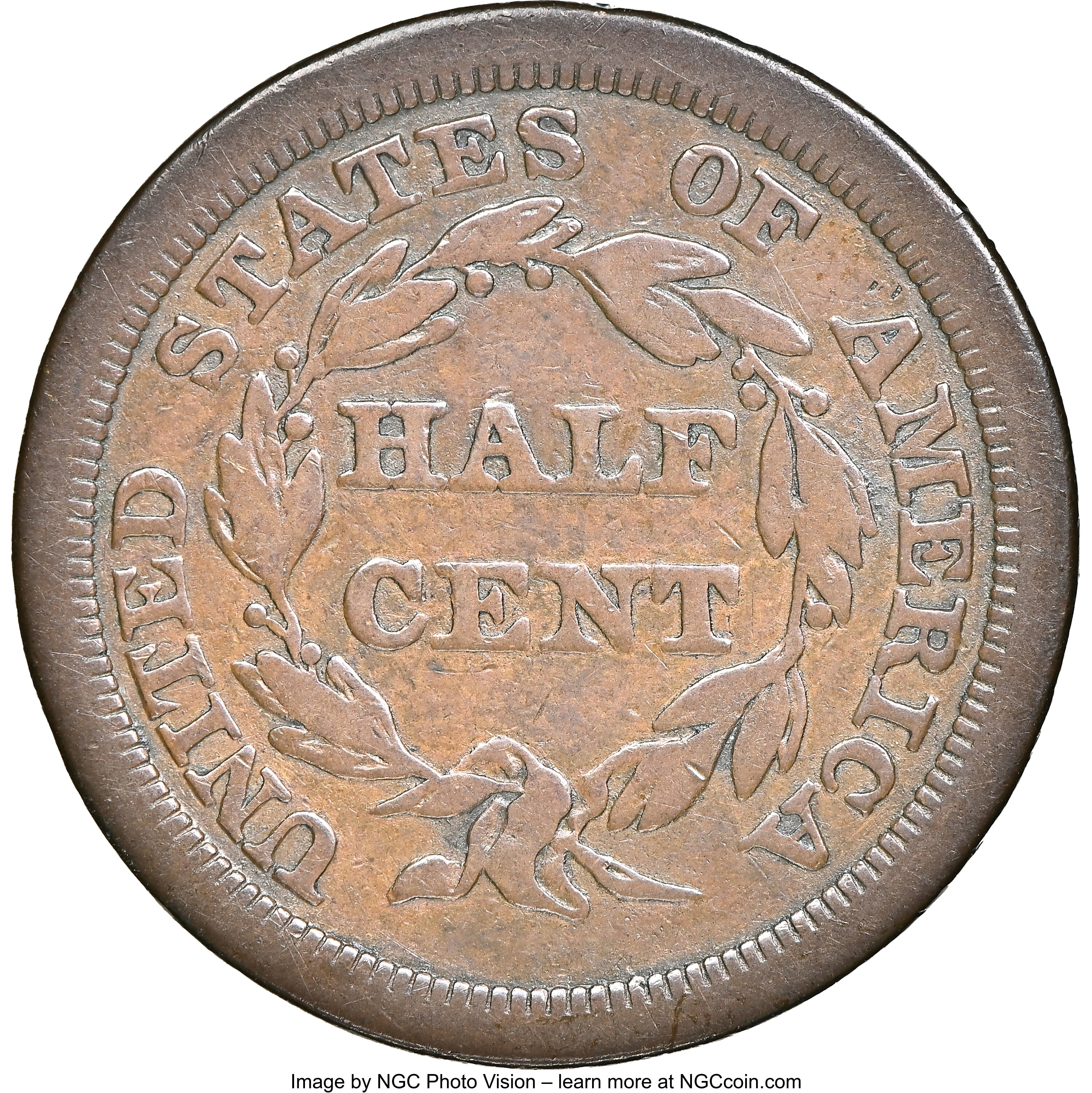 image for: 1846 1/2 C Original PR25 NGC. B-1, Low R.6. NGC Census: (1/7). PCGS Population: (0/8).  Mintage 18.From The Long Isla...