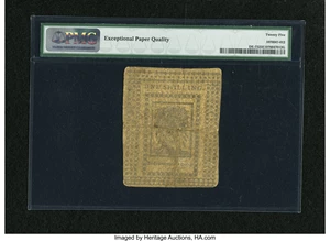 image for: Delaware January 1, 1776 1s PMG Very Fine 25 EPQ....