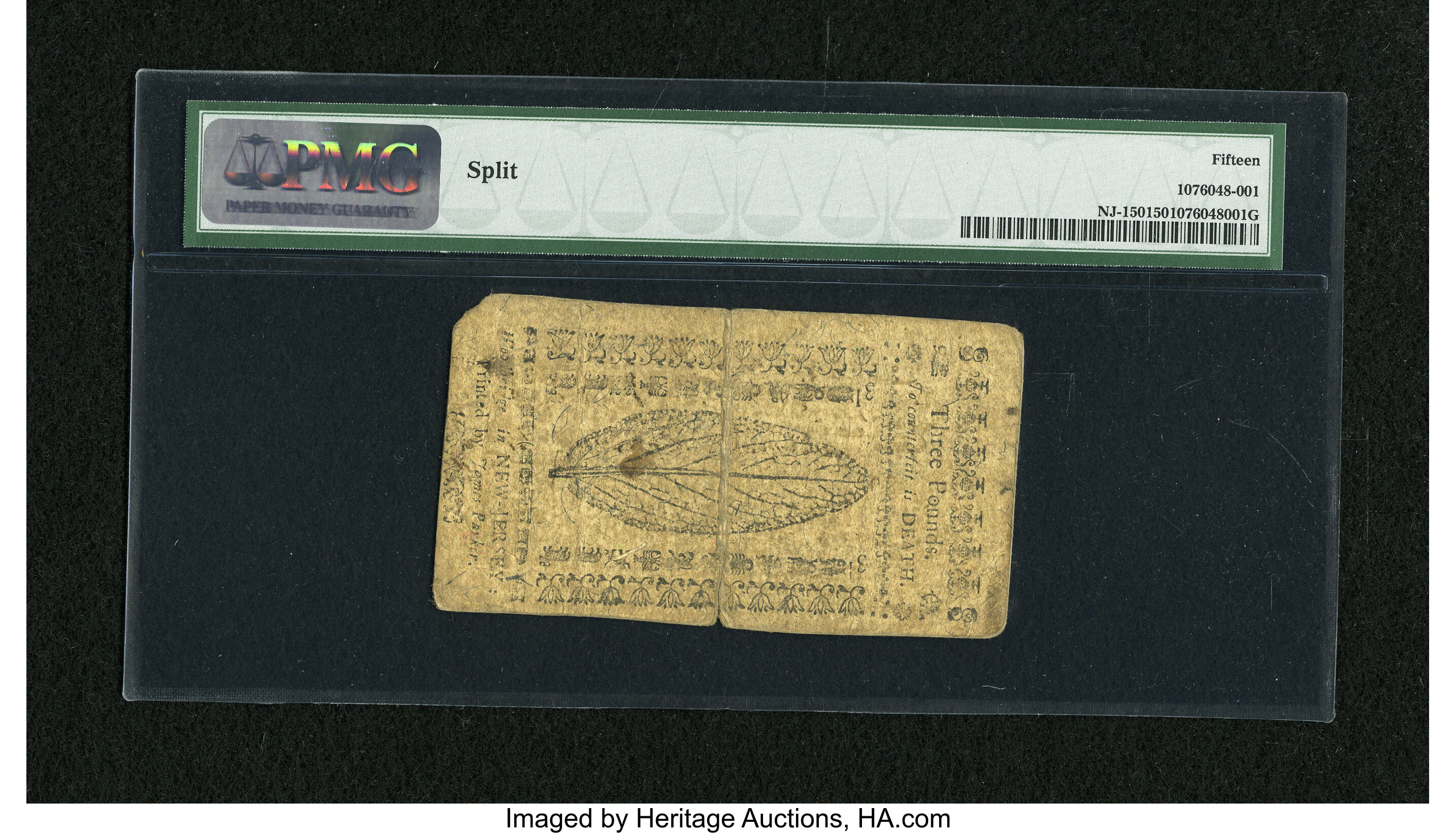 image for: New Jersey April 8, 1762 £3 PMG Choice Fine 15.