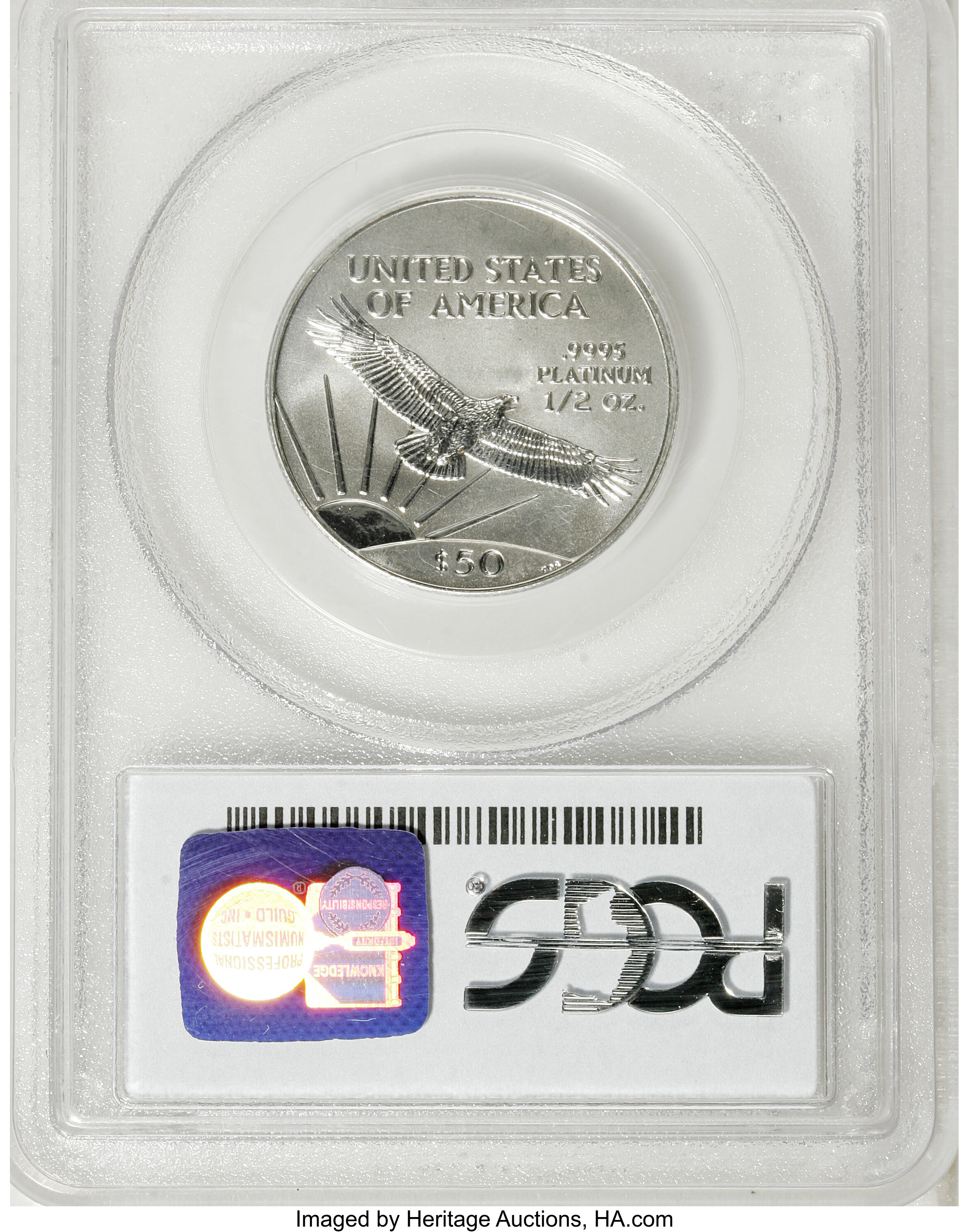image for: 1999 $50 Half-Ounce Platinum Eagle MS69 PCGS. PCGS Population (317/1). NGC Census: (314/2). (#9775)...