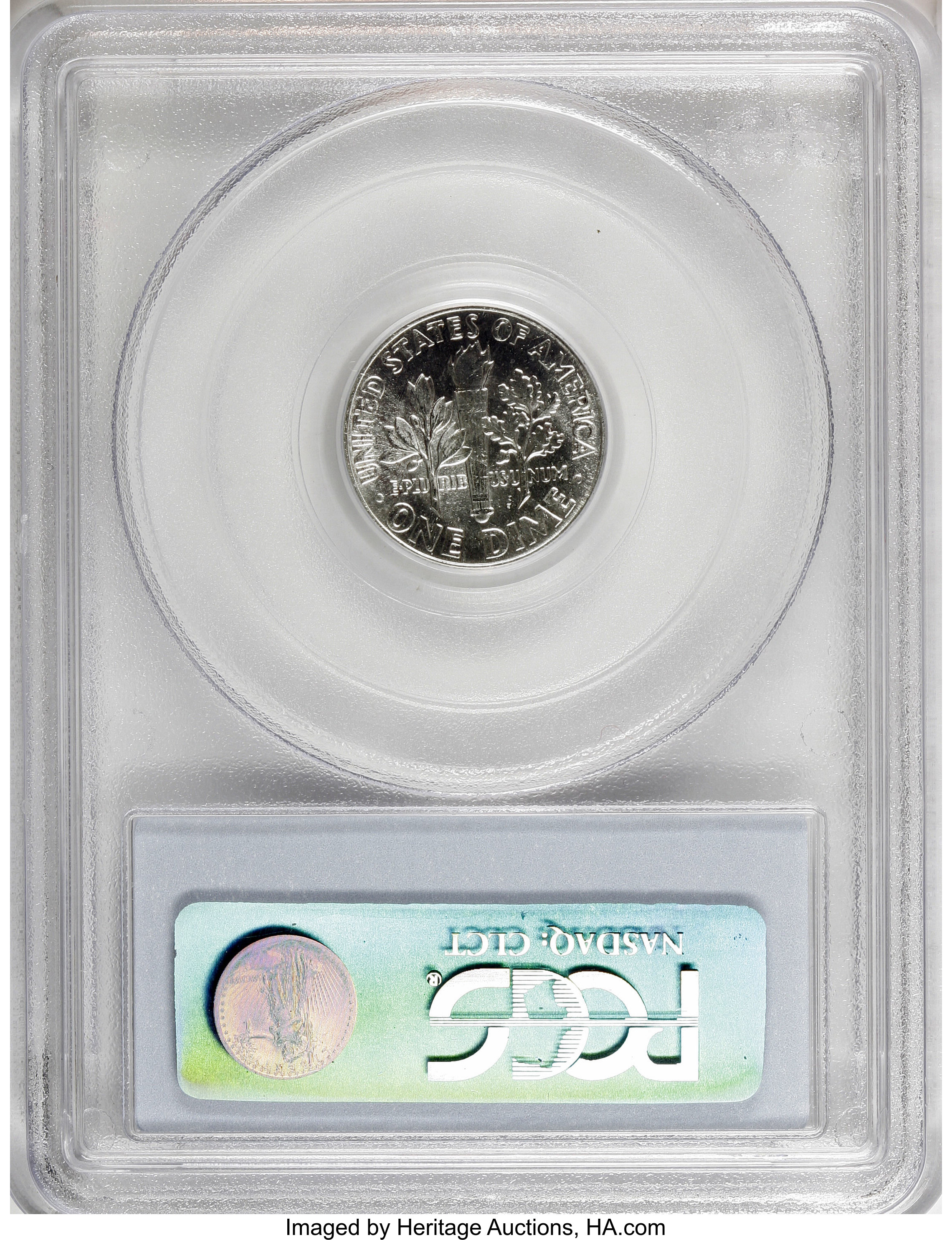 image for: 1963 10C MS65 Full Bands PCGS. PCGS Population (37/18). NGC Census: (0/0). Mintage: 123,600,000.  (#85126)...