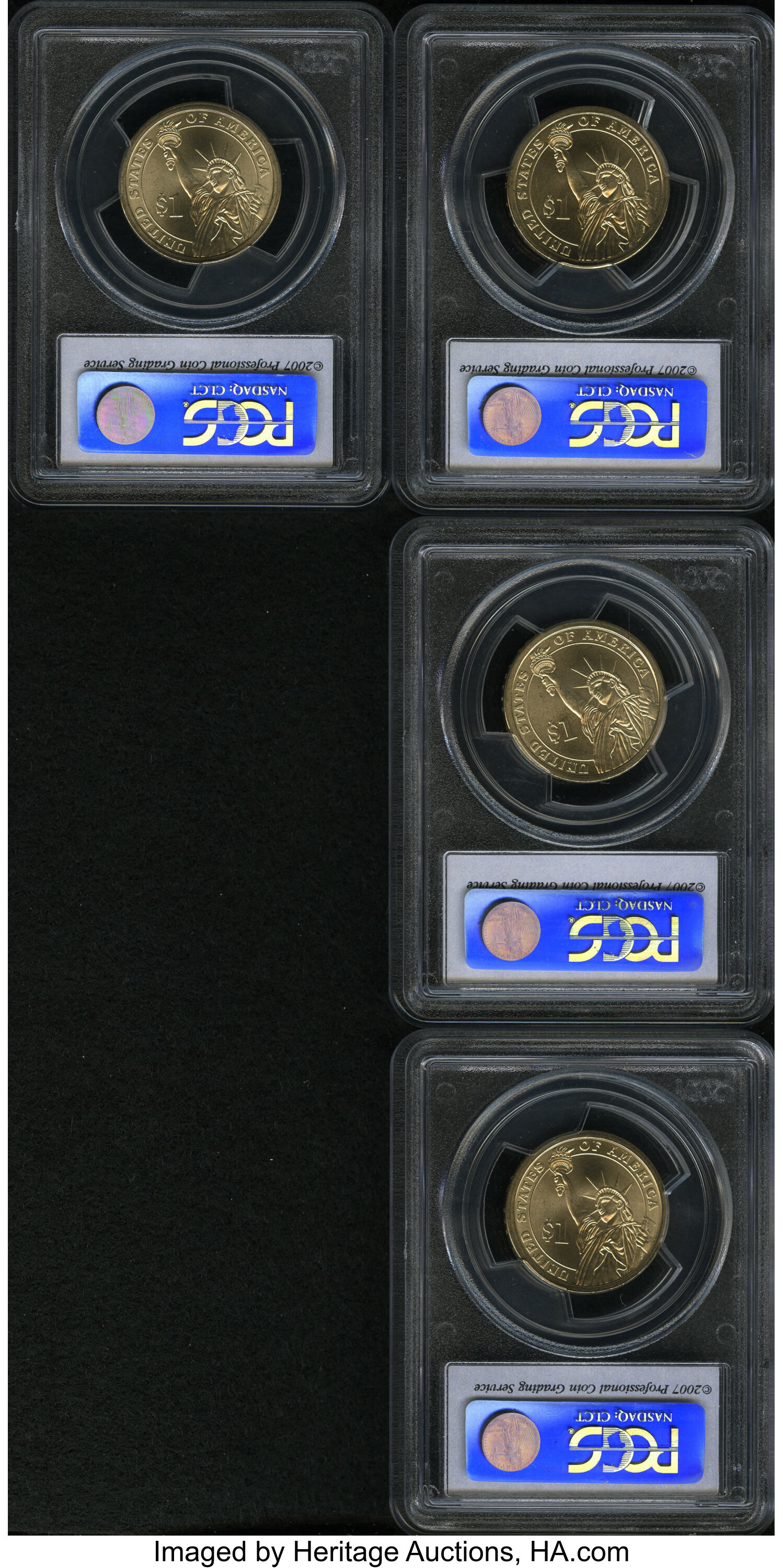 2007-P $1  John Adams, Satin Finish, Position A MS67 thumbnail 24