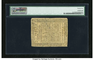 image for: Continental Currency July 22, 1776 $6 PMG Very Fine 25....