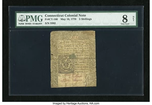 image for: Connecticut May 10, 1770 5s PMG Very Good Net 8....