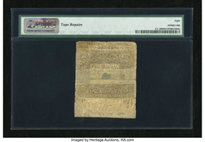 image for: Connecticut May 10, 1770 5s PMG Very Good Net 8....