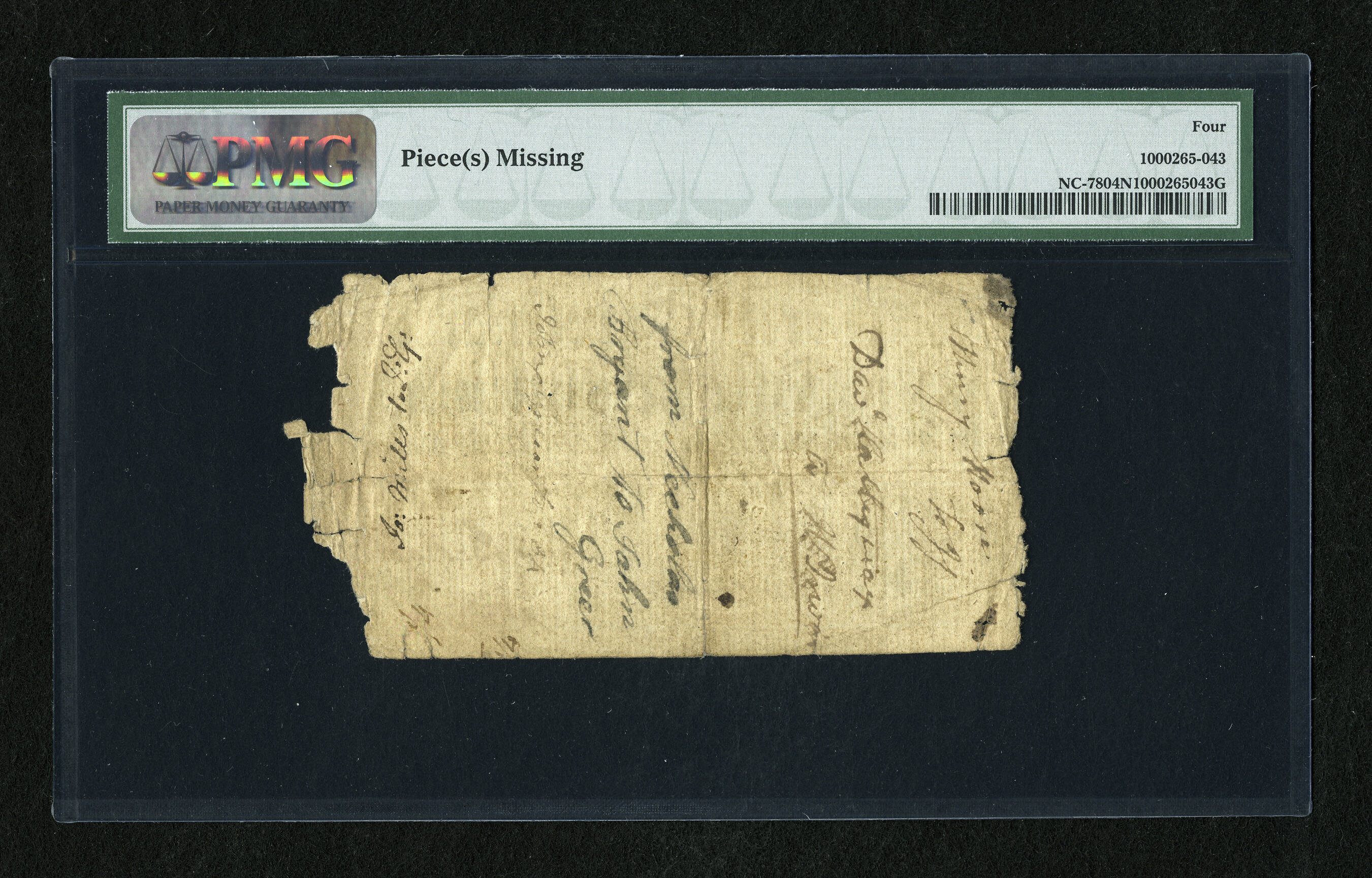 image for: North Carolina March 9, 1754 15s PMG Good Net 4....