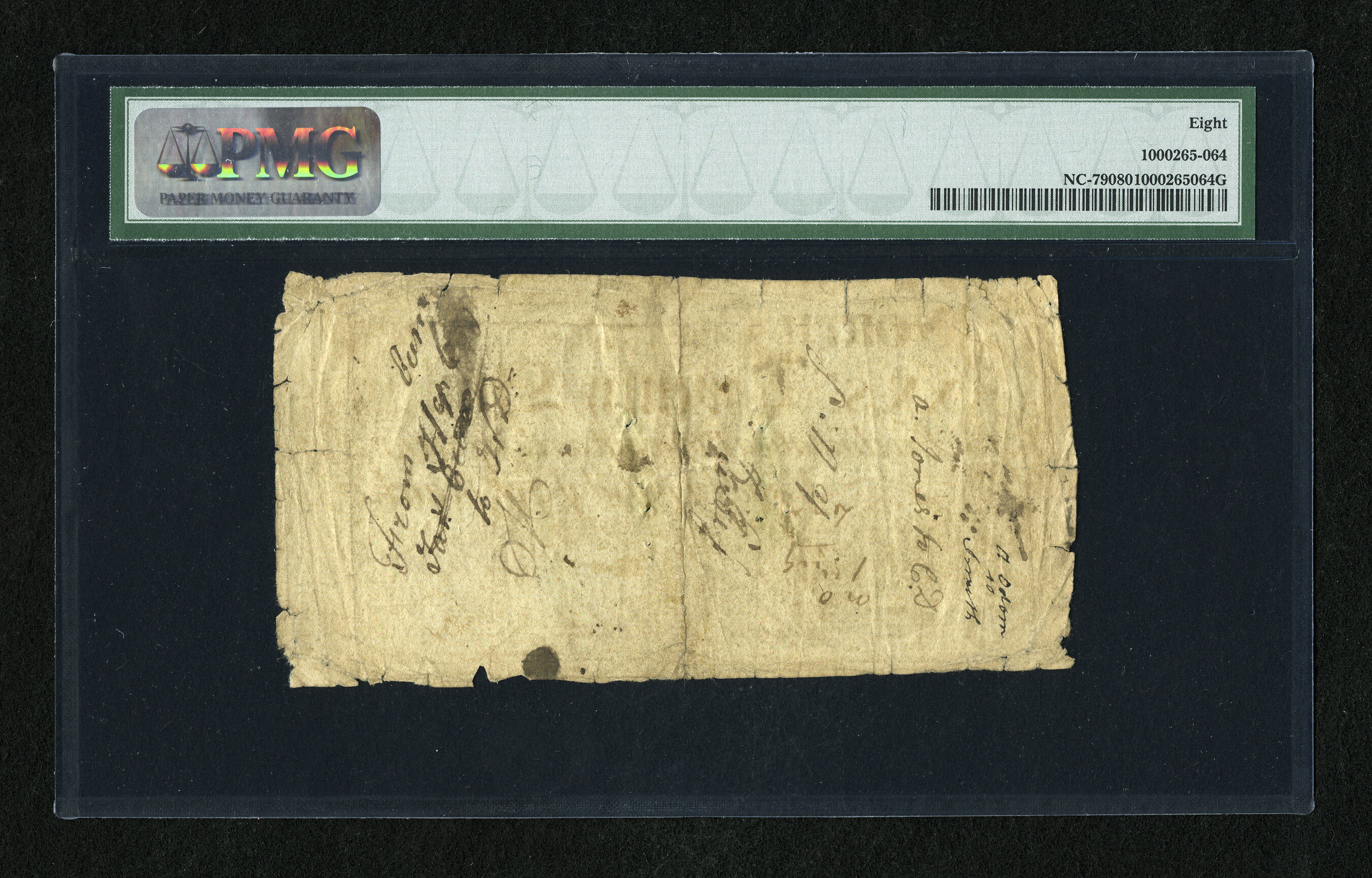 image for: North Carolina March 9, 1754 20s PMG Very Good 8....