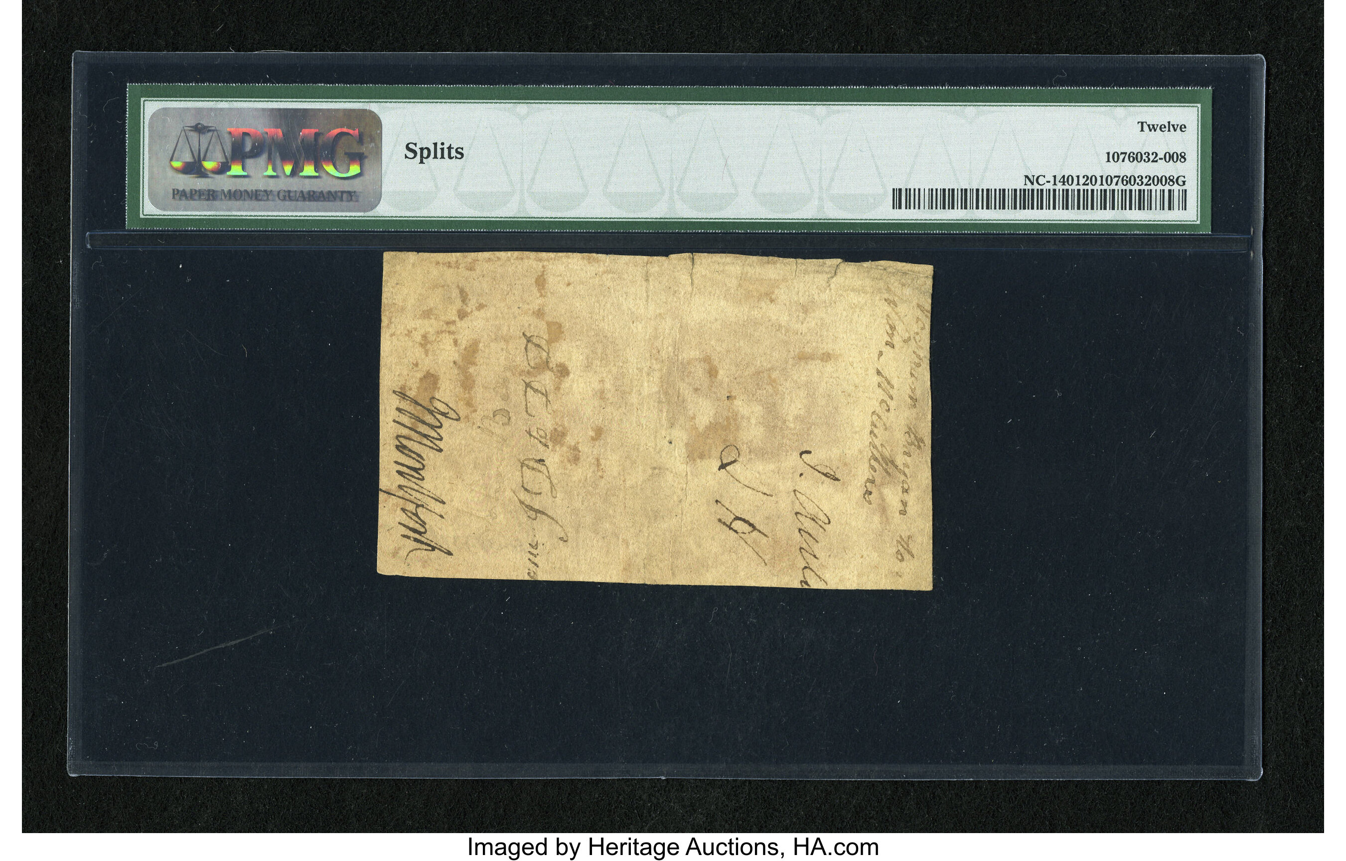 image for: North Carolina December, 1771 30s PMG Fine 12....