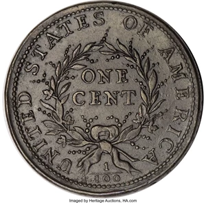 image for: 1793 1C Wreath, Vine and Bars Edge. XF45 PCGS. S-6, B-7, R.3. ...