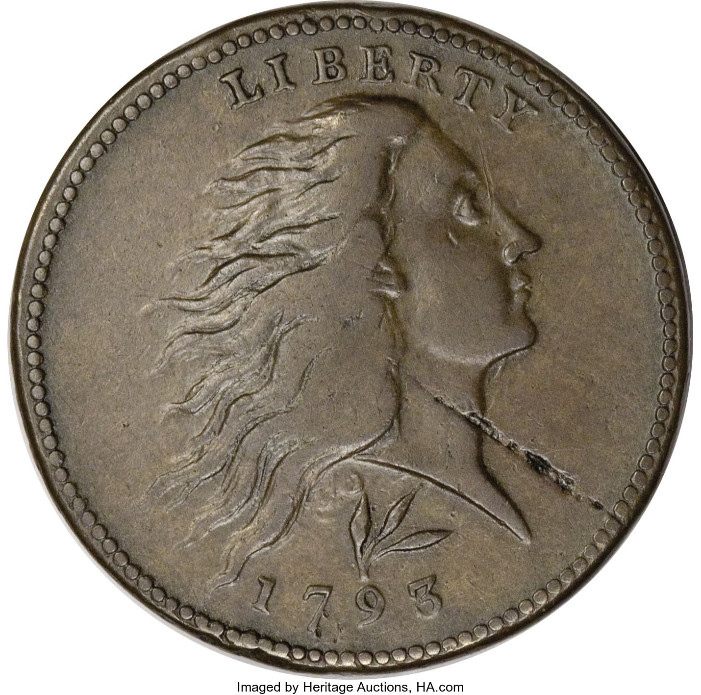 image for: 1793 1C Wreath, Lettered Edge. VF30 PCGS. S-11b, B-16b, R.4. ...