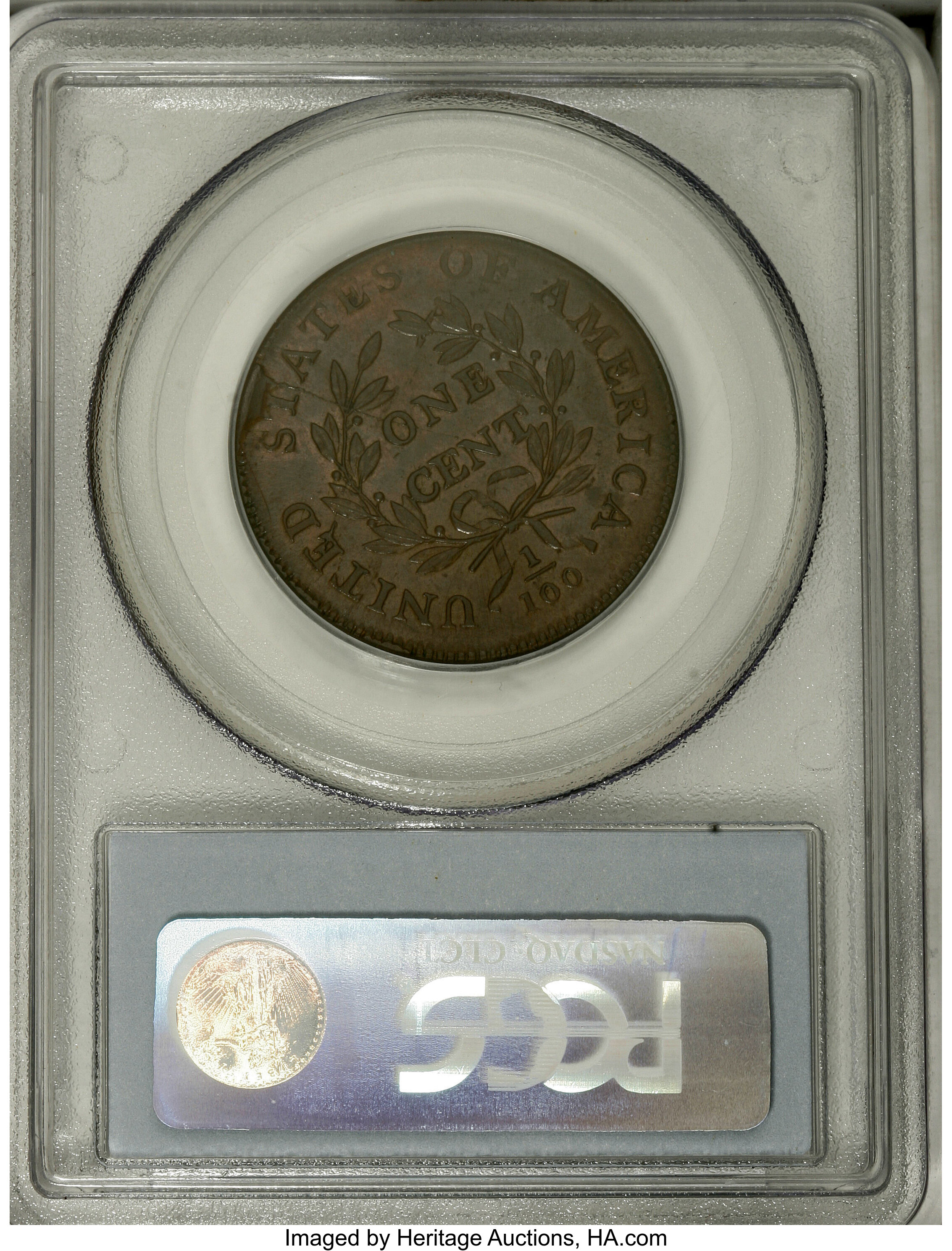 image for: 1798 1C Second Hair. AU58 PCGS. S-167, B-33, R.1....
