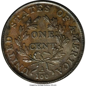 image for: 1798 1C Second Hair. AU58 PCGS. S-171, B-30, R.4....