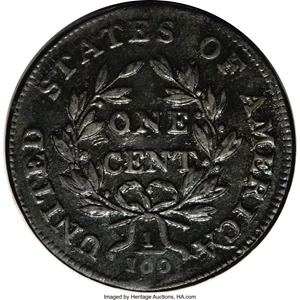 image for: 1800 1C Overdate, First Hair. AU53 PCGS. S-191, B-2, R.3....