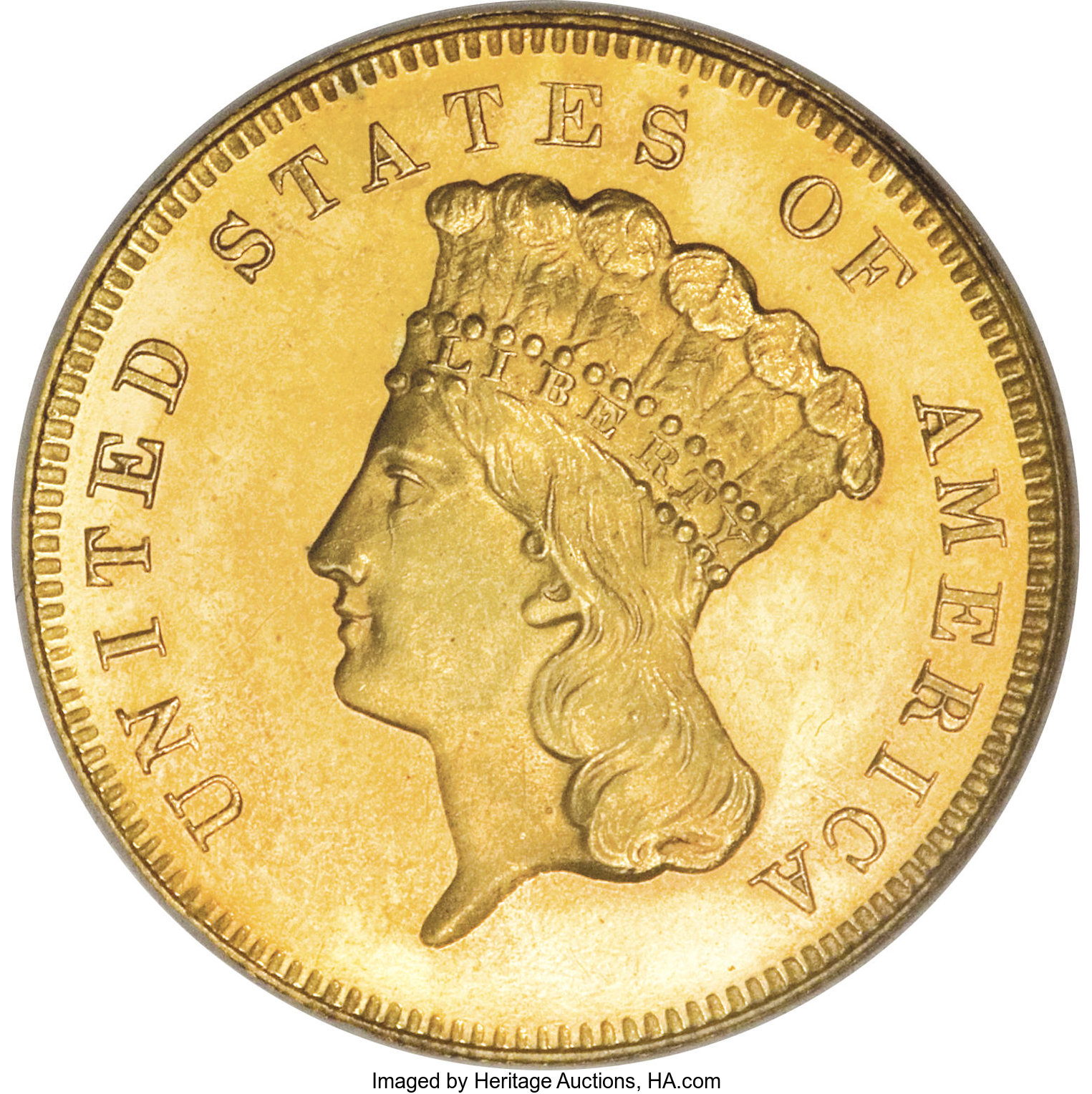 image for: 1880 $3 PR65 Cameo NGC. CAC....