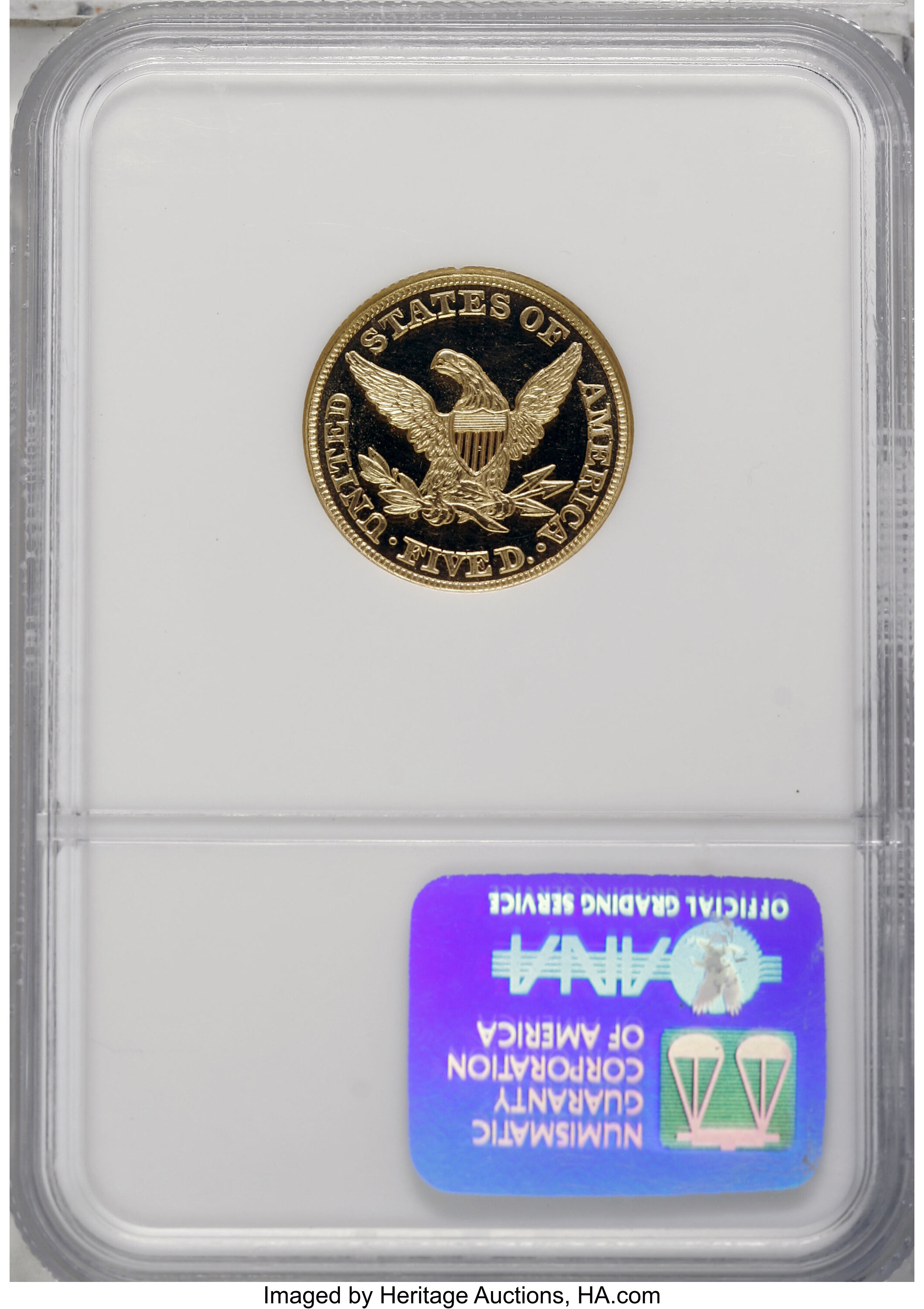 image for: 1860 $5 PR66 Cameo NGC....