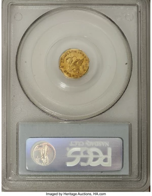 image for: 1854 $1 Large Eagle Octagonal 1 Dollar, BG-504, Low R.5, MS62 PCGS....