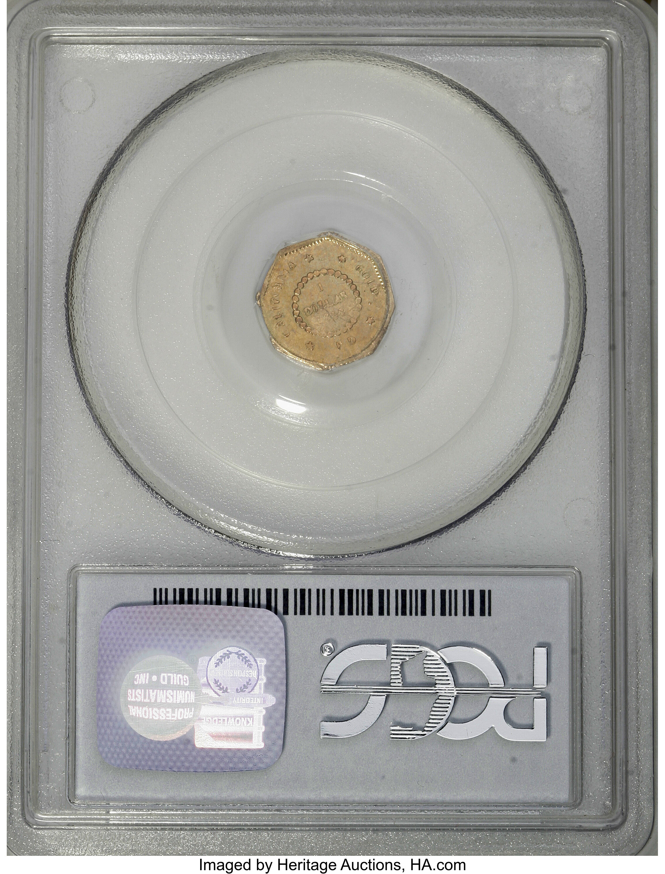 image for: 1854 $1 Liberty Octagonal 1 Dollar, BG-507, High R.6, AU58 PCGS....