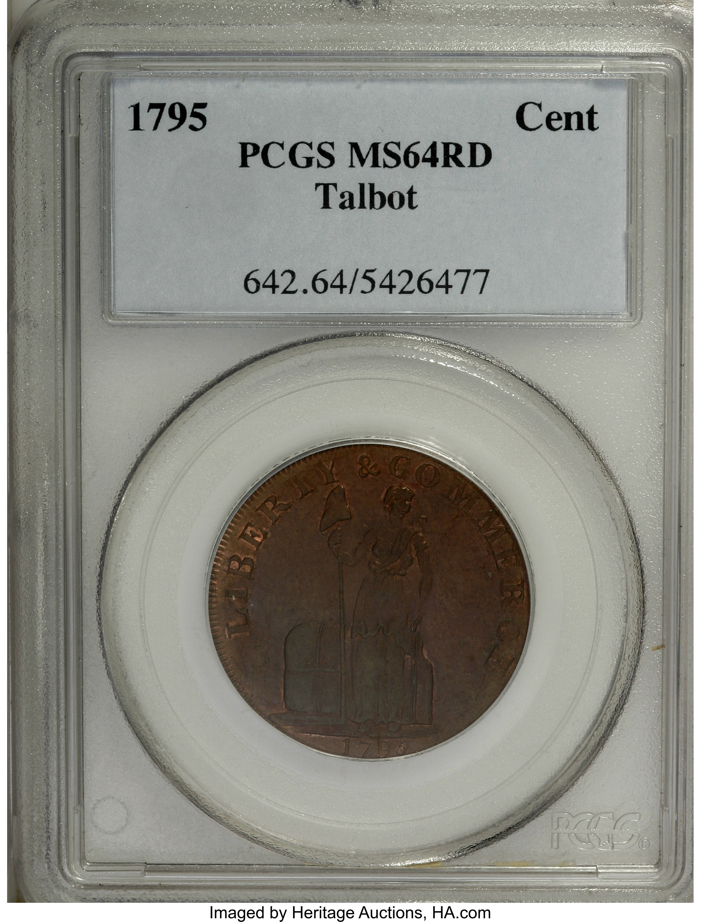image for: 1795 1C Talbot, Allum & Lee Cent MS64 Red PCGS....