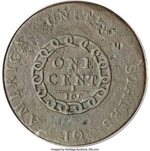image for: 1793 Chain 1C AMERICA--Corroded--ANACS. VG8 Details....
