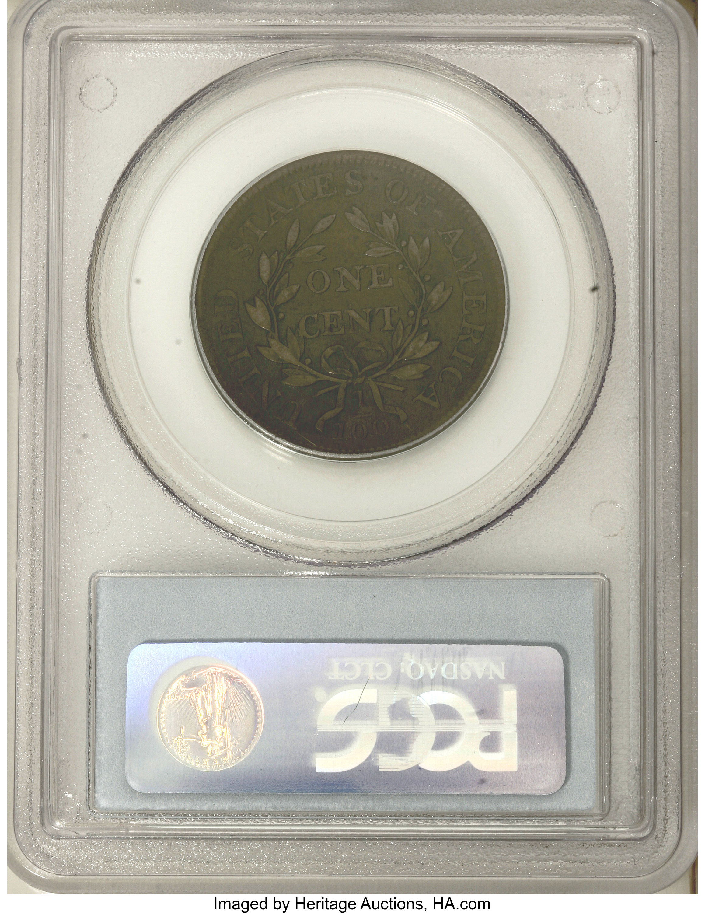 image for: 1793 1C Wreath Cent--Vine and Bars, Damaged, Cleaned--ANACS. AG3 Details....