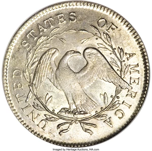 image for: 1795 $1 Flowing Hair, Two Leaves MS64 NGC....