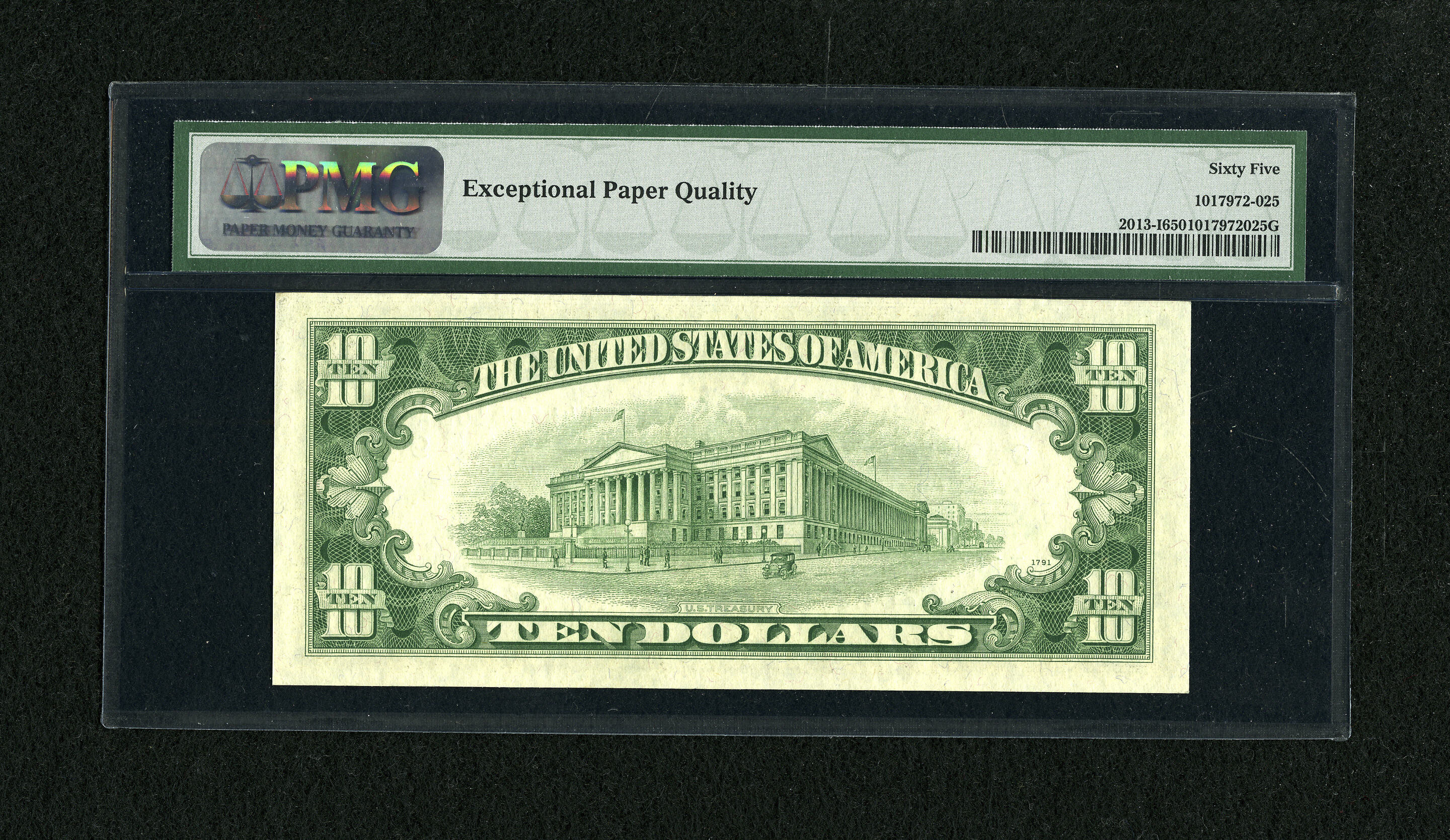 image for: Fr. 2013-I $10 1950C Federal Reserve Note. PMG Gem Uncirculated 65....