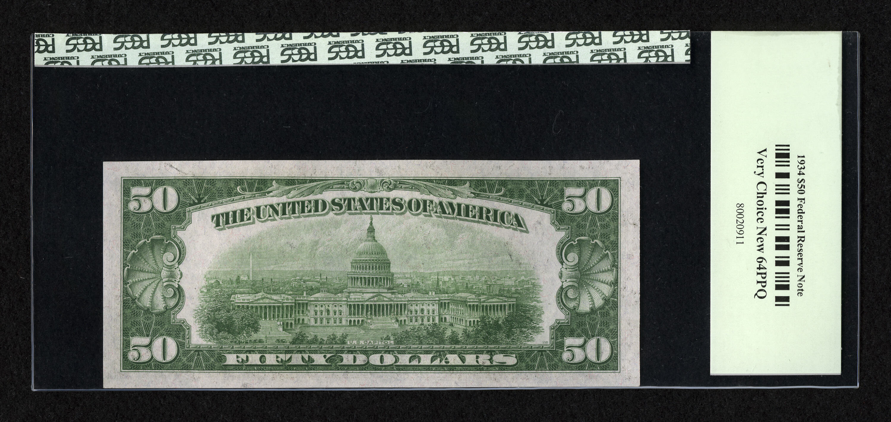image for: Fr. 2102-C $50 1934 Federal Reserve Note. PCGS Very Choice New 64PPQ....
