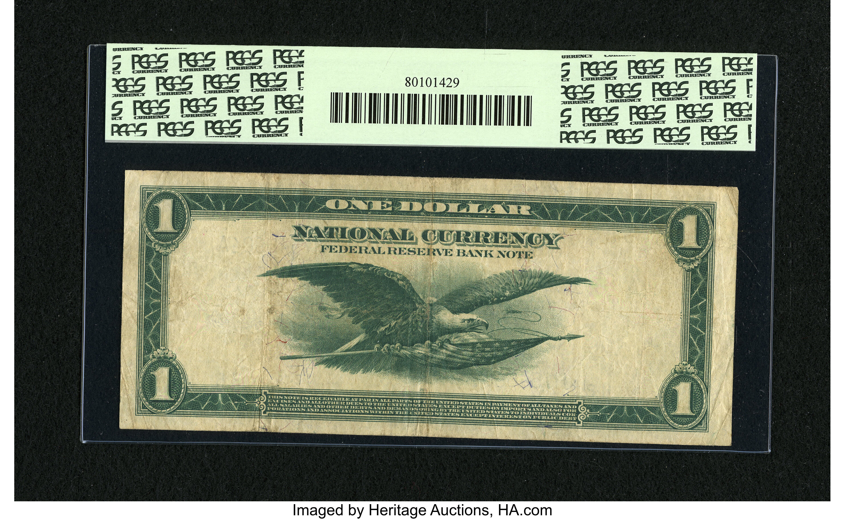 image for: Fr. 730 $1 1918 Federal Reserve Bank Note PCGS Very Fine 20....