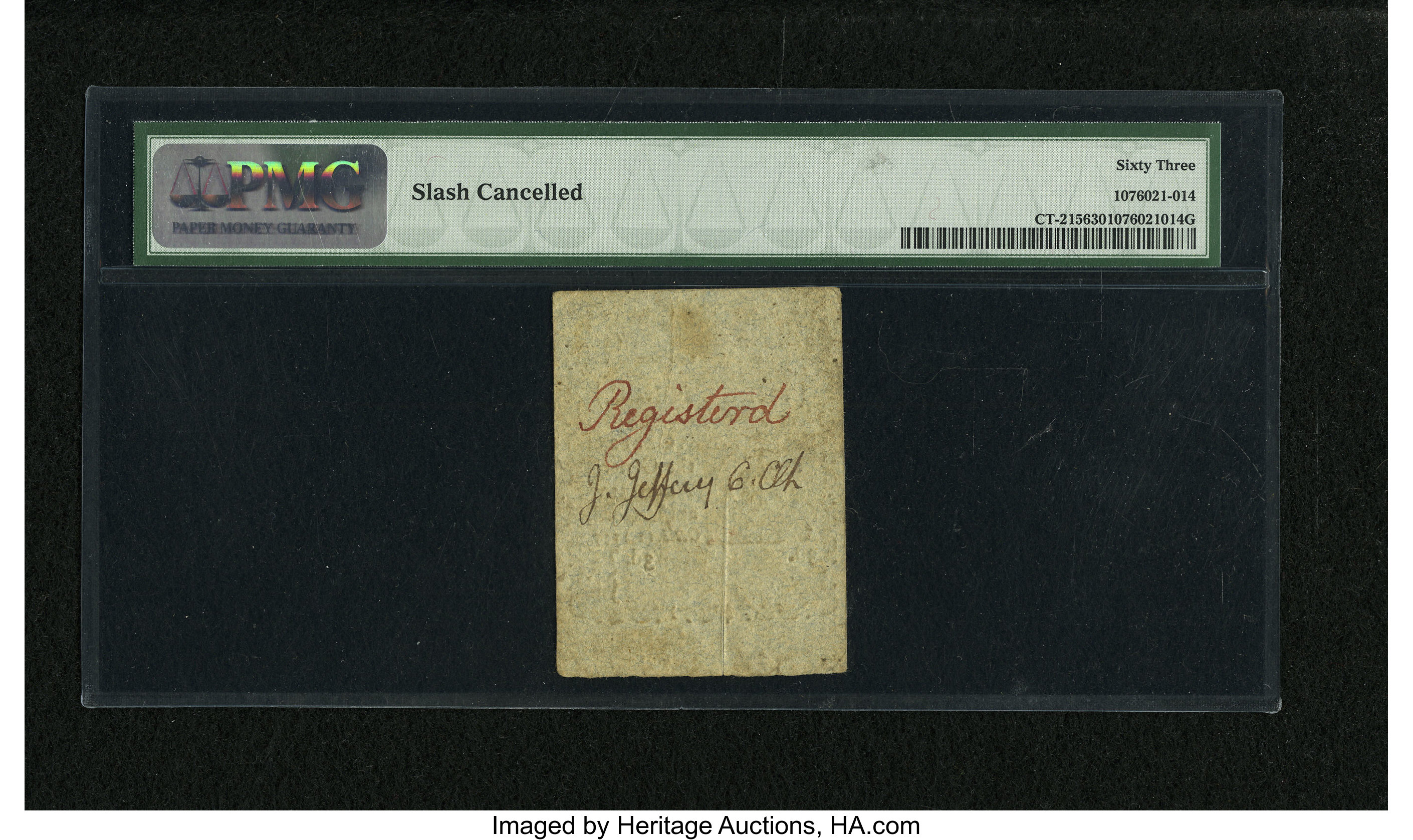 image for: Connecticut October 11, 1777 3d PMG Choice Uncirculated 63.