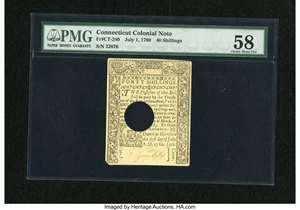 image for: Connecticut July 1, 1780 40s PMG Choice About Unc 58....