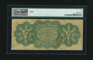 image for: Fr. 63b $5 1863 Legal Tender PMG Very Good 10....