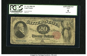 image for: Fr. 141 $20 1880 Legal Tender PCGS Apparent Good 06....
