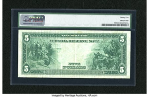 image for: Fr. 869 $5 1914 Federal Reserve Note PMG Very Fine 25....