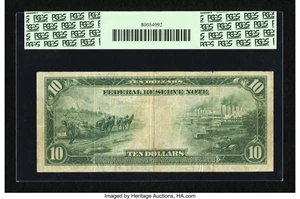 image for: Fr. 912 $10 1914 Federal Reserve Note PCGS Very Fine 25PPQ....