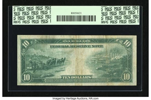 image for: Fr. 934 $10 1914 Federal Reserve Note PCGS Very Fine 25....