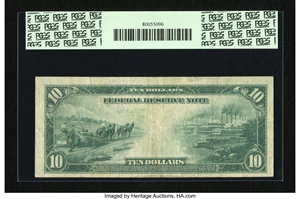 image for: Fr. 936 $10 1914 Federal Reserve Note PCGS Very Fine 25PPQ....