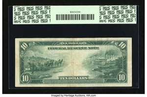 image for: Fr. 942 $10 1914 Federal Reserve Note PCGS Very Fine 25PPQ....
