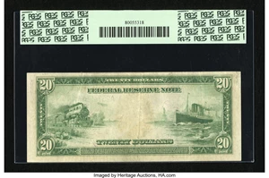 image for: Fr. 967 $20 1914 Federal Reserve Note PCGS Very Fine 35PPQ....