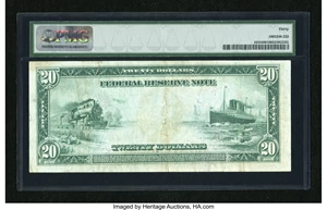 image for: Fr. 1010 $20 1914 Federal Reserve Note PMG Very Fine 30....