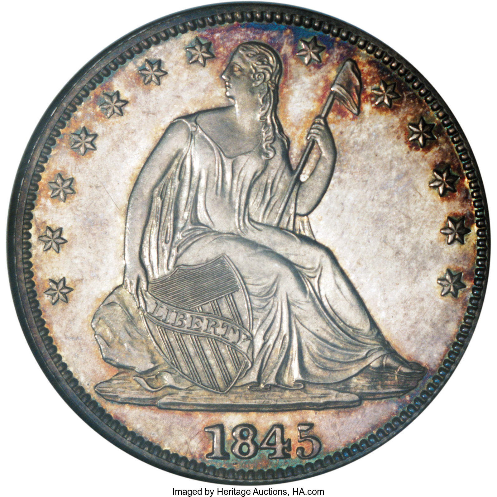 image for: 1845 50C PR64 NGC....