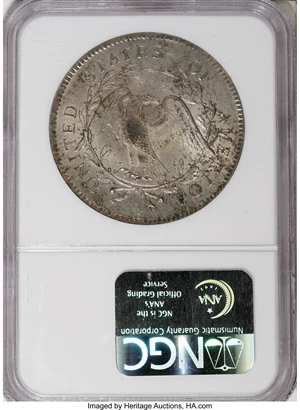 image for: 1795 $1 Flowing Hair, Two Leaves MS65 NGC....