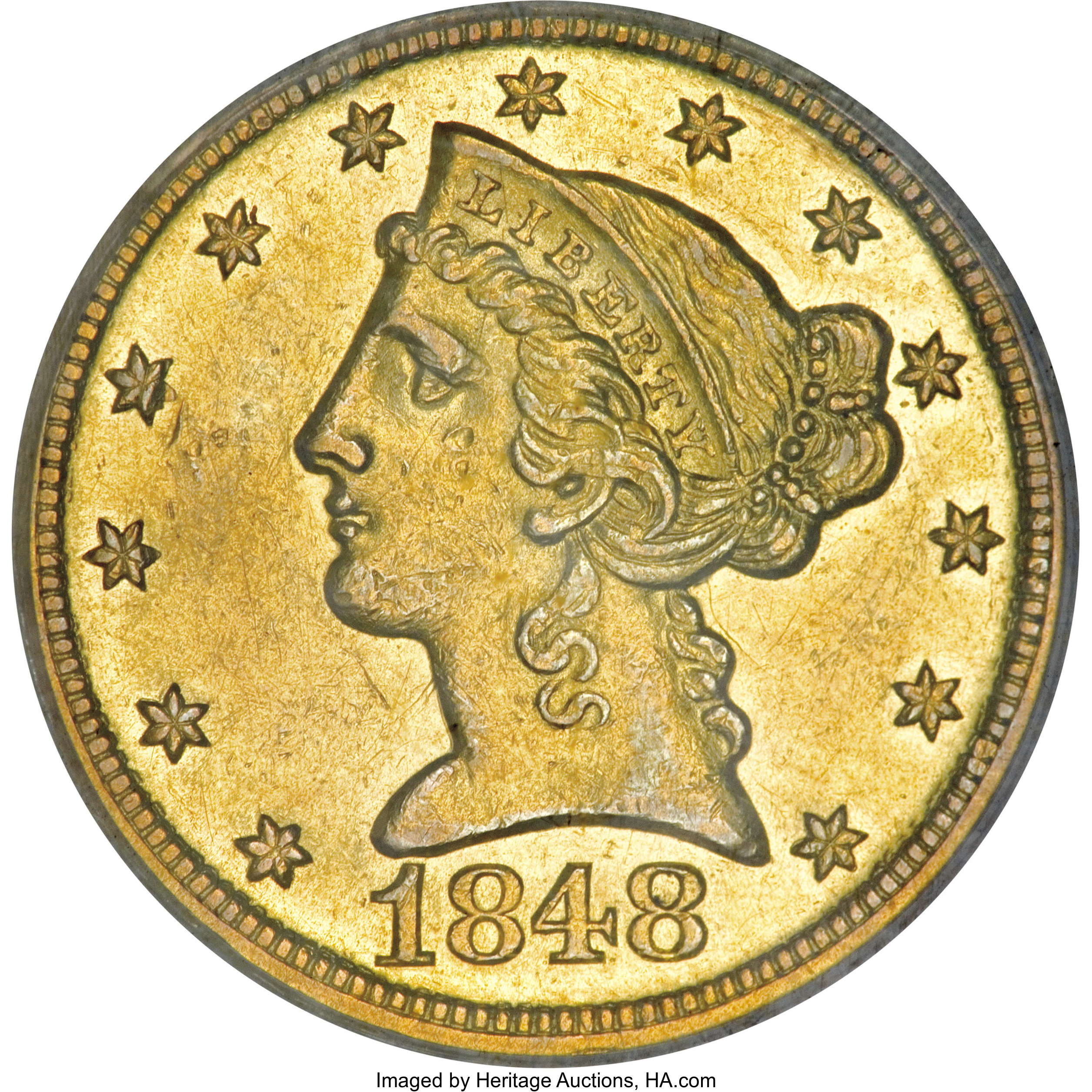 image for: 1848-D/D $5 AU58 PCGS....