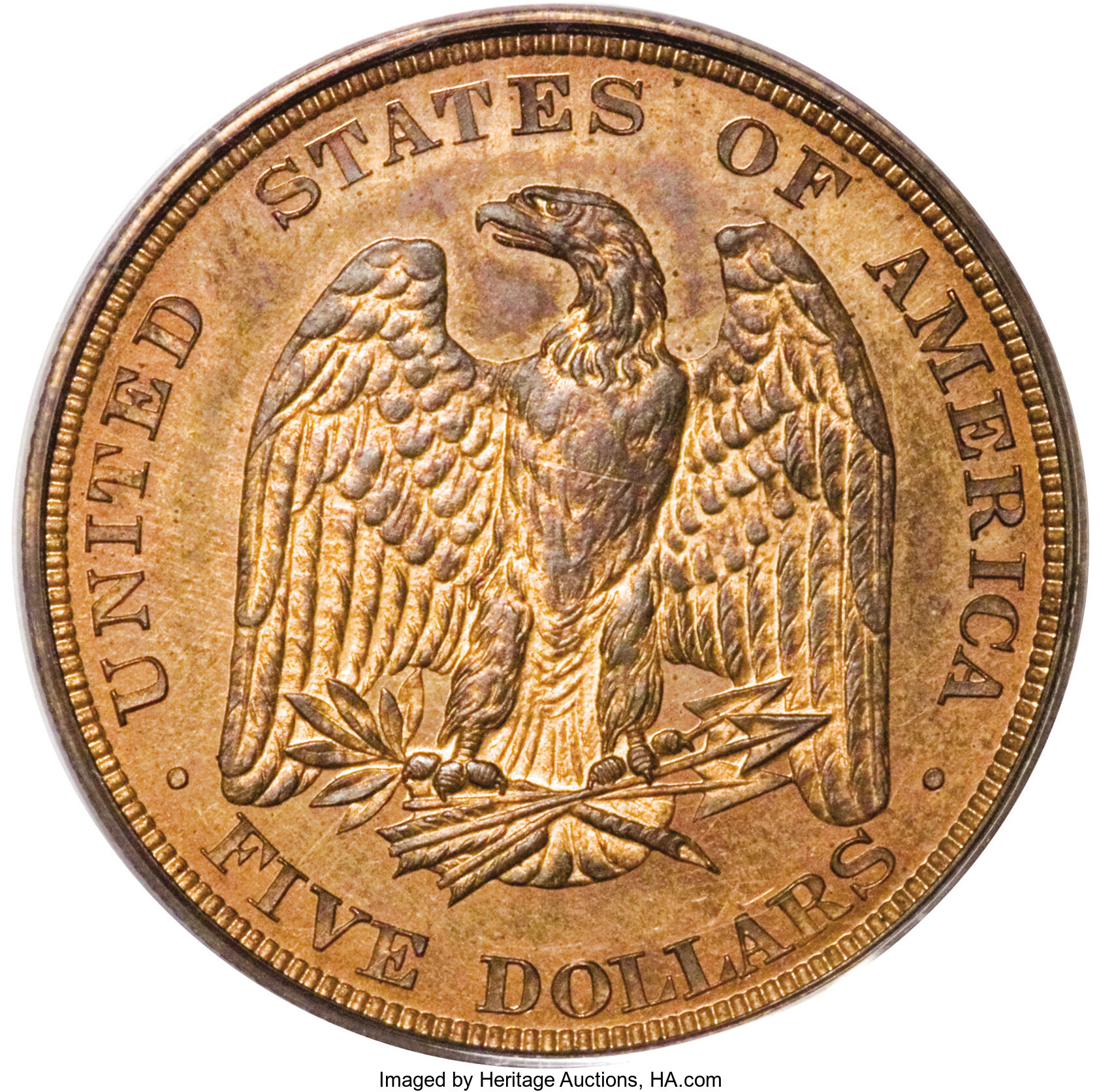 image for: 1878 $5 Five Dollar, Judd-1573, Pollock-1762, Low R.7, PR66 Red and Brown PCGS....