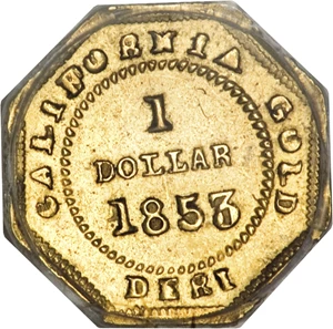 image for: 1853 $1 Liberty Octagonal 1 Dollar, BG-514, High R.5, MS63 PCGS....