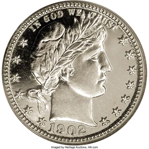 image for: 1902 25C PR67 Cameo PCGS....