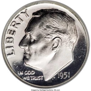 image for: 1951 10C PR67 Ultra Cameo NGC....