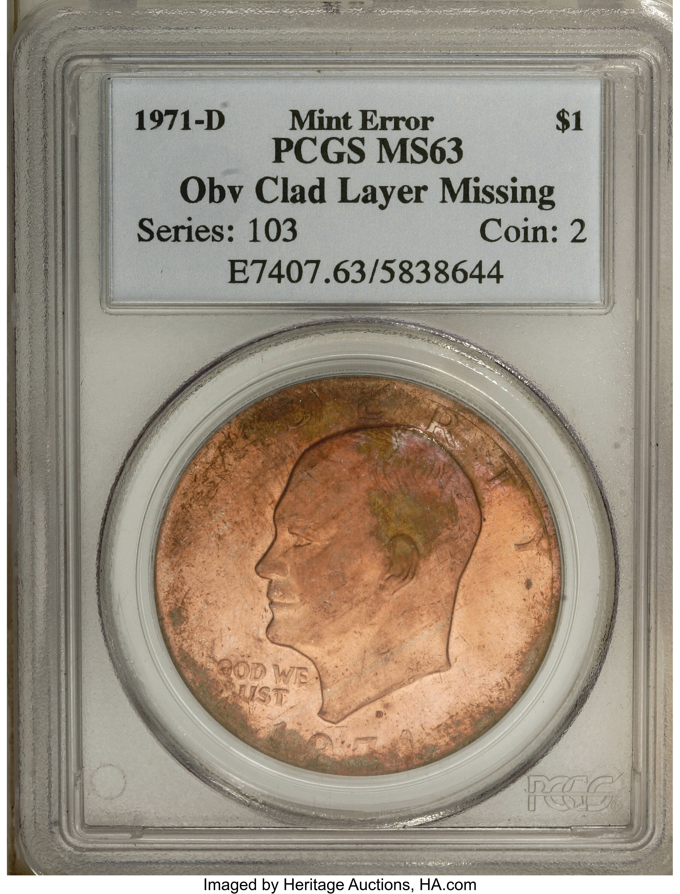 1971-D $1 MS63 CAC thumbnail 8